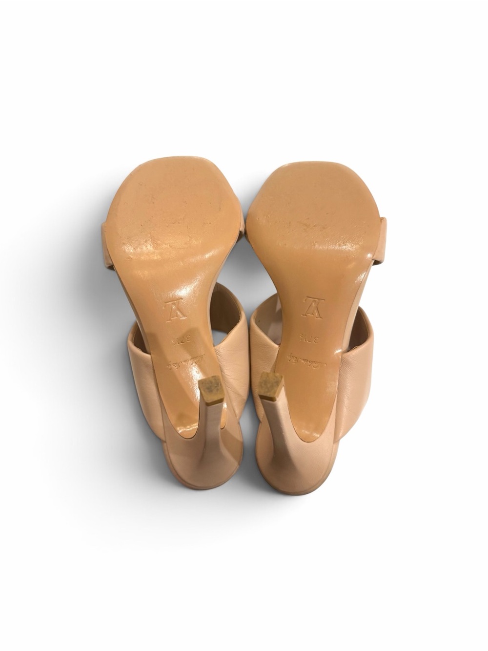 Louis Vuitton Drapy Heel Mules – Nude Beige – Size 37.5 - Picture 11 of 11